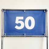 PVC Mesh Golf Driving Range Yardage Distance Banner Blue 50