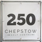 RA-TM9561 Amtech Range PVC Mesh Golf Driving Range Yardage Distance Banner 100x100 Chepstow White 250