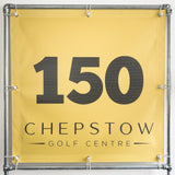 RA-TM9561 Amtech Range PVC Mesh Golf Driving Range Yardage Distance Banner 100x100 Chepstow Yellow 150