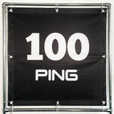 RA-TM9561 Amtech Range PVC Mesh Golf Driving Range Yardage Distance Banner 100x100 PING Black 100