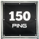 RA-TM9561 Amtech Range PVC Mesh Golf Driving Range Yardage Distance Banner 100x100 PING Black 150