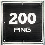 RA-TM9561 Amtech Range PVC Mesh Golf Driving Range Yardage Distance Banner 100x100 PING Black 200