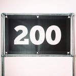 PVC Mesh Golf Driving Range Yardage Distance Banner Black 200