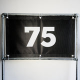 PVC Mesh Golf Driving Range Yardage Distance Banner Black 75