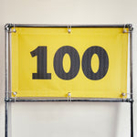 PVC Mesh Golf Driving Range Yardage Distance Banner Yellow 100