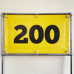 PVC Mesh Golf Driving Range Yardage Distance Banner Yellow 200