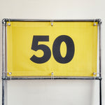 PVC Mesh Golf Driving Range Yardage Distance Banner Yellow 50