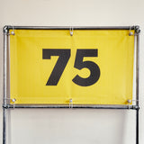 PVC Mesh Golf Driving Range Yardage Distance Banner Yellow 75