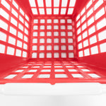 RA-BB9322 Amtech Range Ball Basket Plastic Square Red for the Golf Driving Range
