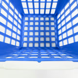 RA-BB9323 Amtech Range Ball Basket Plastic Square Blue for the Golf Driving Range