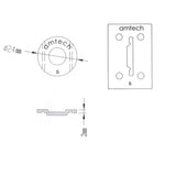 RA-PS0116 RA-PS0136 Amtech Range Servant Token 6 Silver Brass RS-VI OKM0001 OKA0009 Golf Driving Range Ball Dispenser