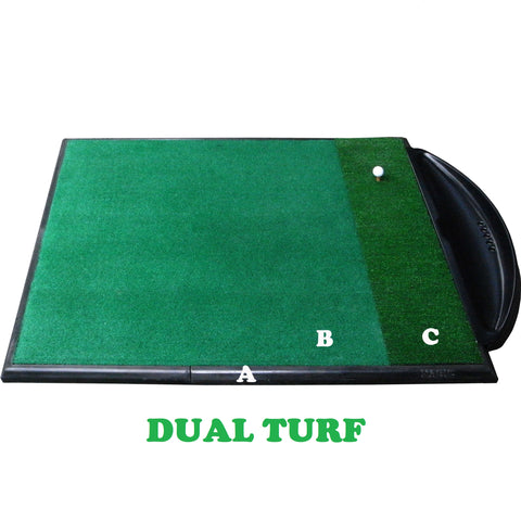 Golf Driving Range Mat Single Handed Combi System Dual Turf