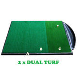 Golf Driving Range Mat Double Handed Combi System