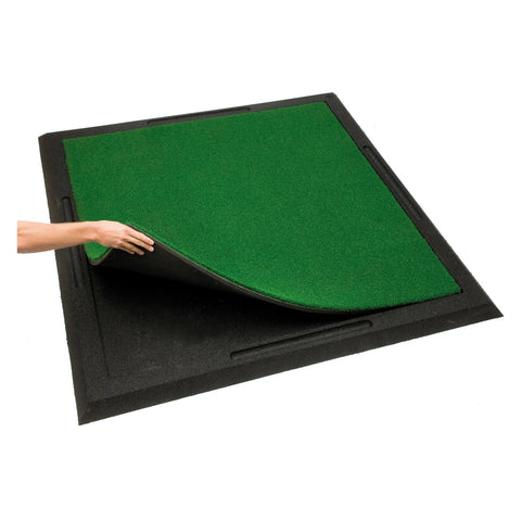 Golf Driving Range Mat Airlastic Frame Recycled Rubber Crumb 170 cm x 170 cm